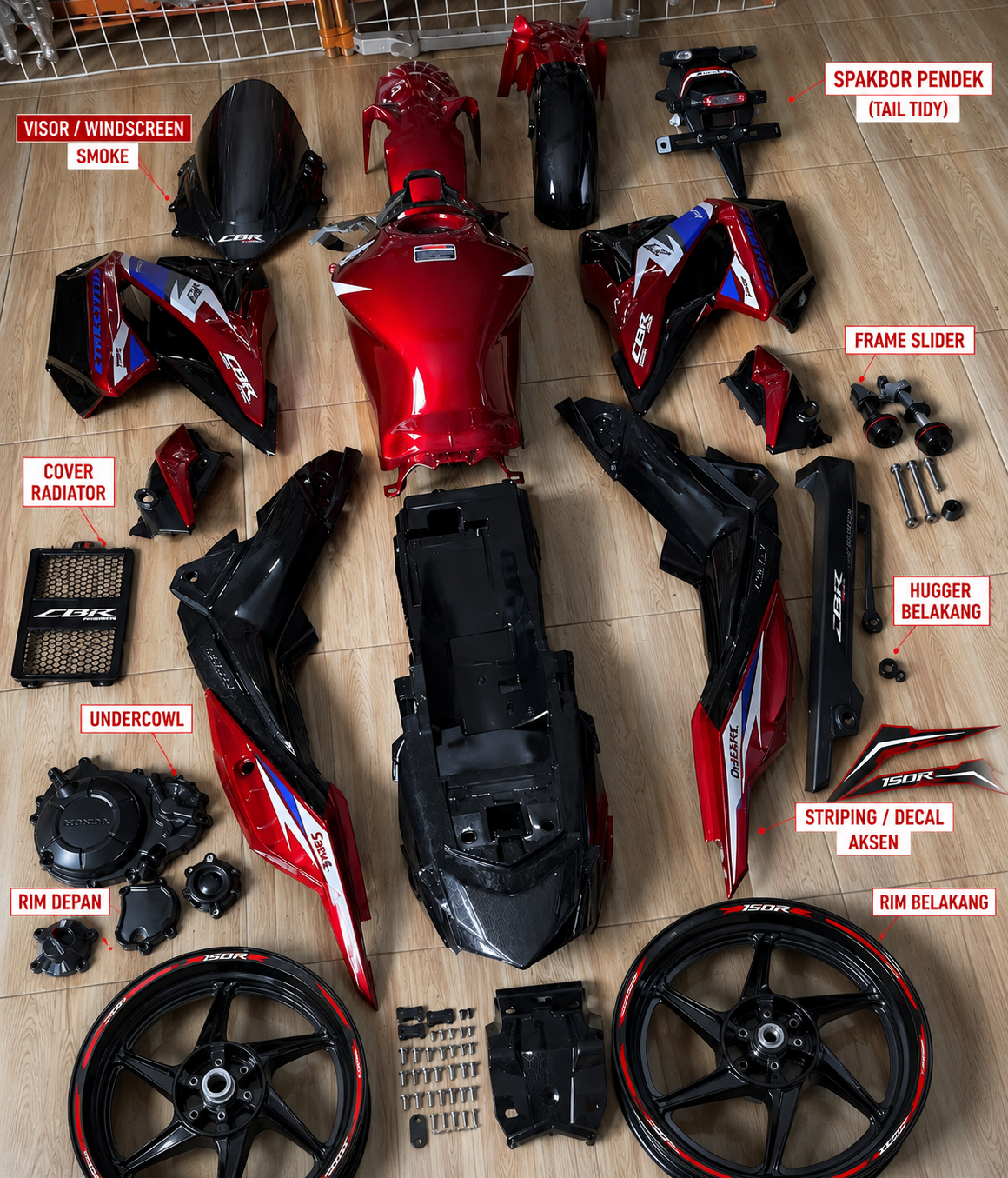 COMBO COVERSET CBR 150R